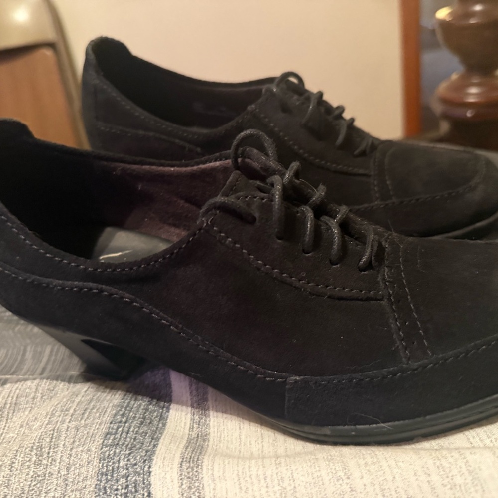 Clarks Black Heeled Shoes